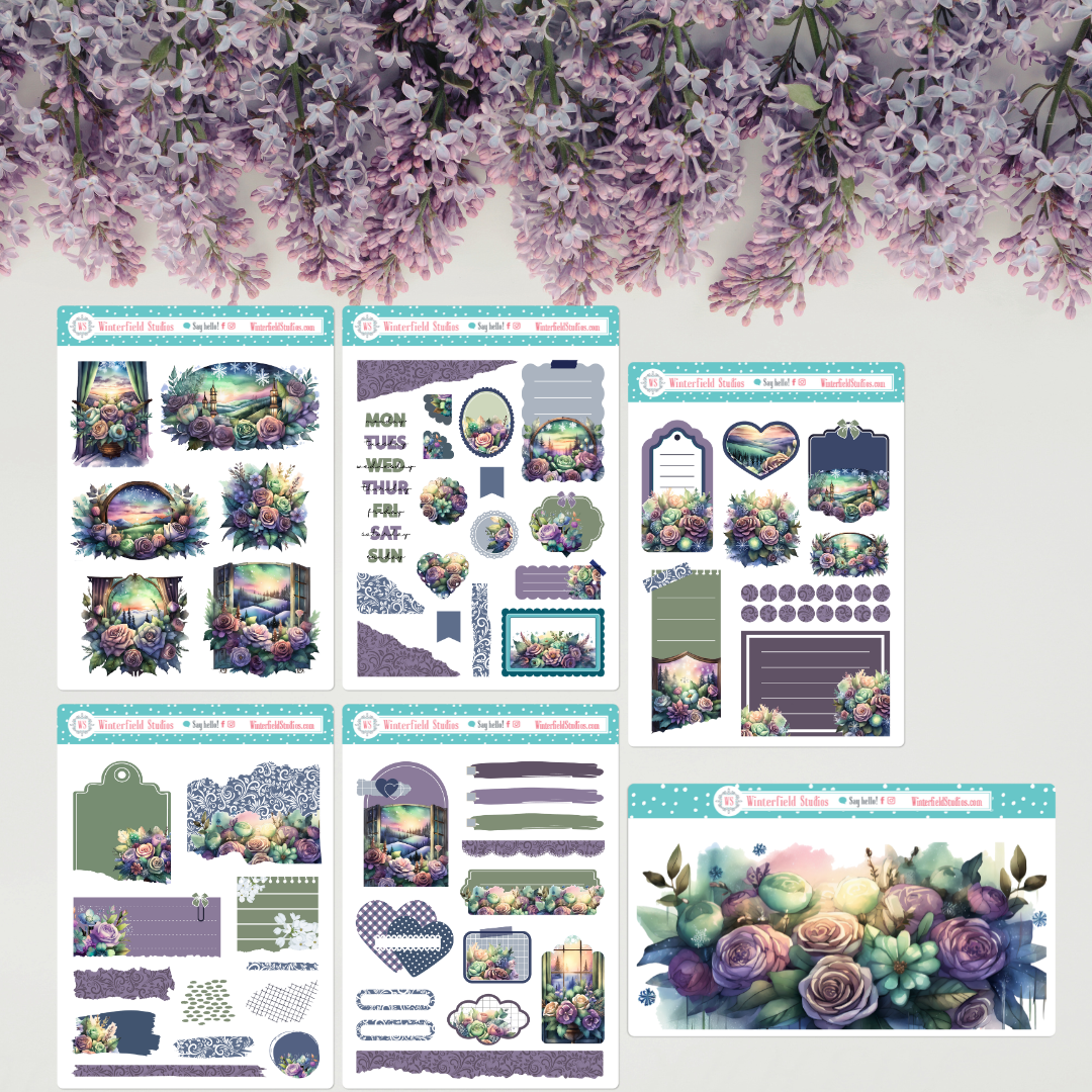 A Winter's Night Bullet Journal Sticker Kit – Winterfield Studios