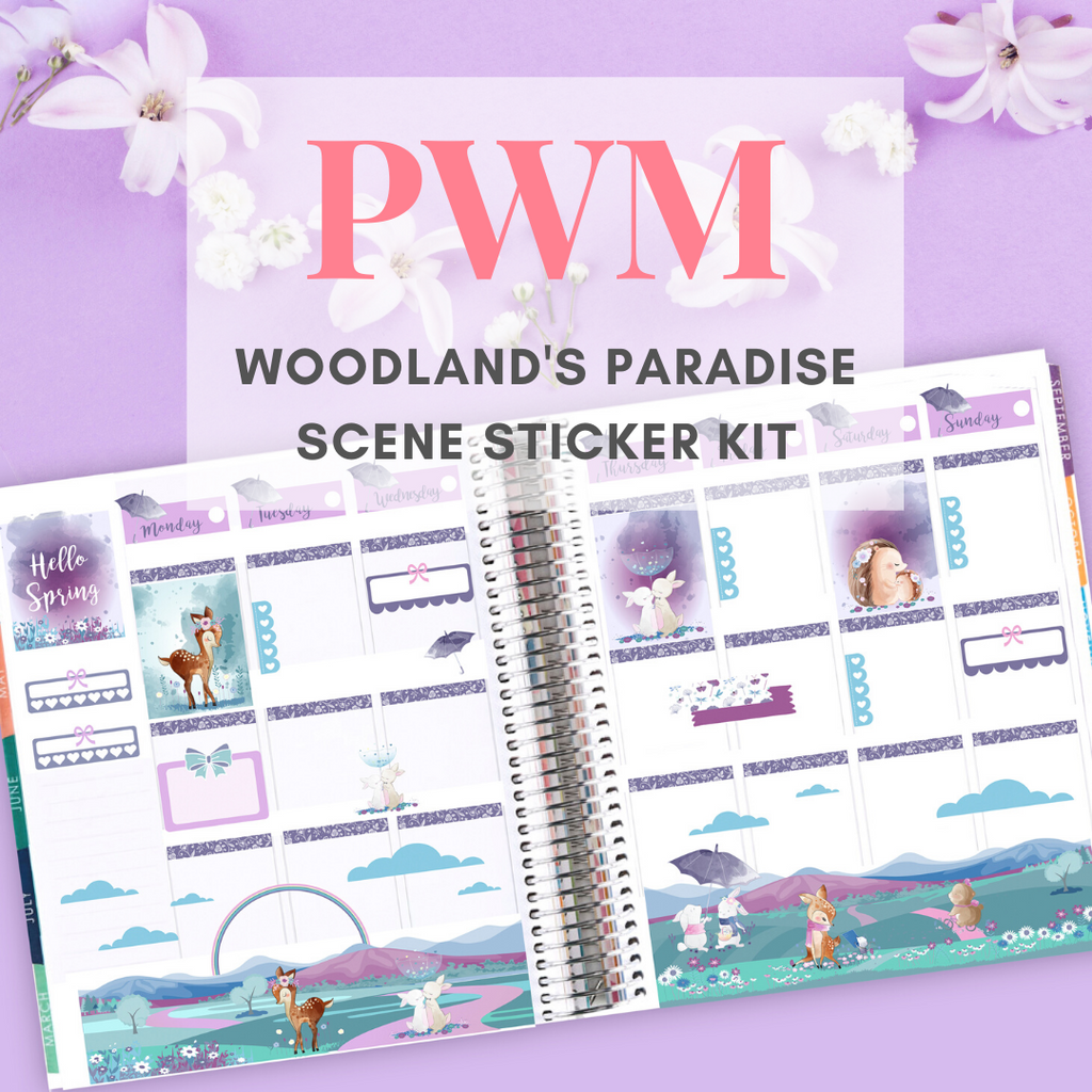 Woodland's Paradise Scene Sticker Kit PWM Tutorial