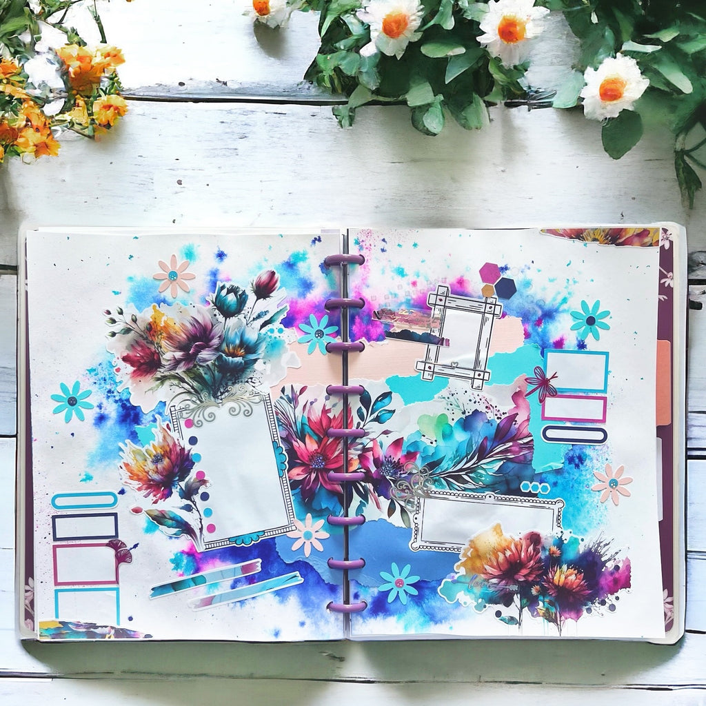 Using Watercolour Sprays to Transform Your Planner Spread