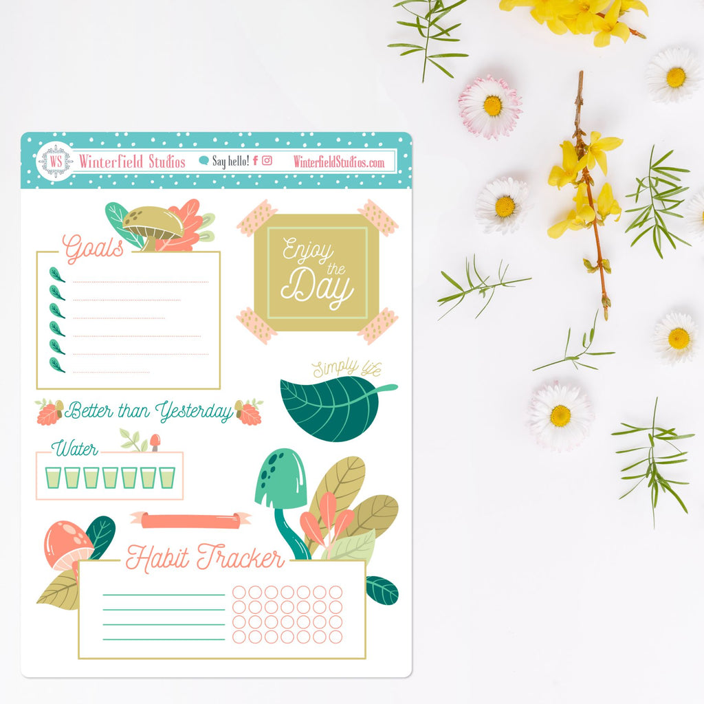 Breezy Days - Weekly Bullet Journal Sticker Kit – Winterfield Studios