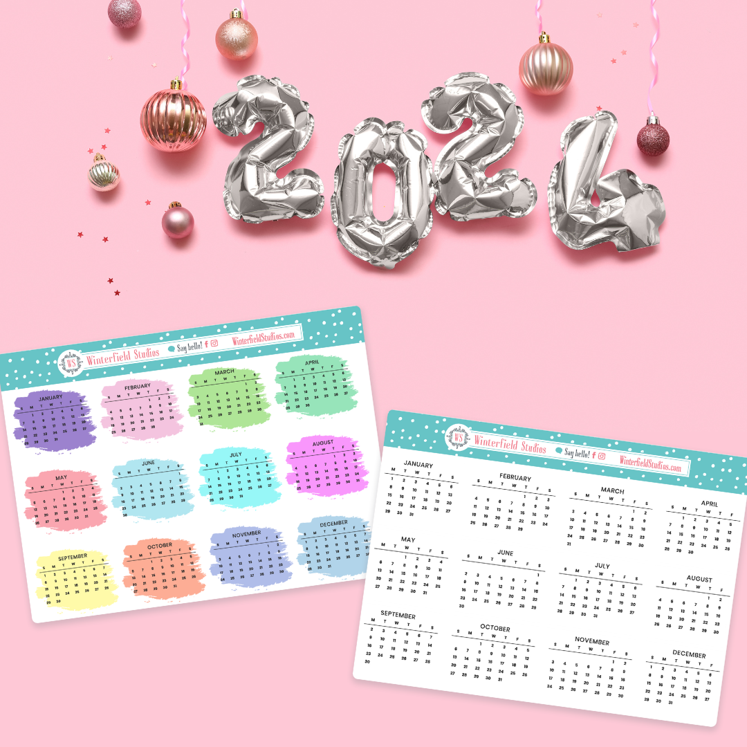 Free Printable 2024 Bullet Journal Mini Calendars - Lovely Planner