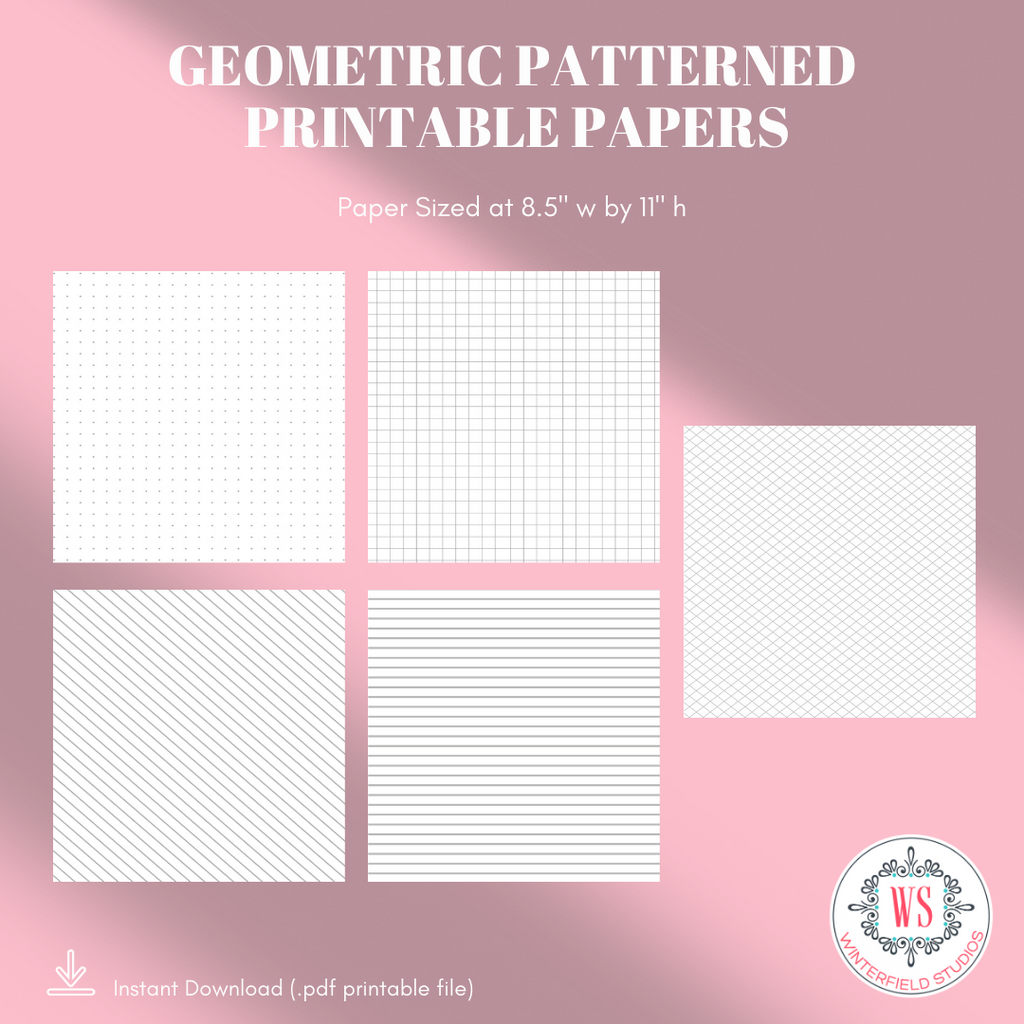 Hard Paper Printable Printable Papers – Winterfield Studios