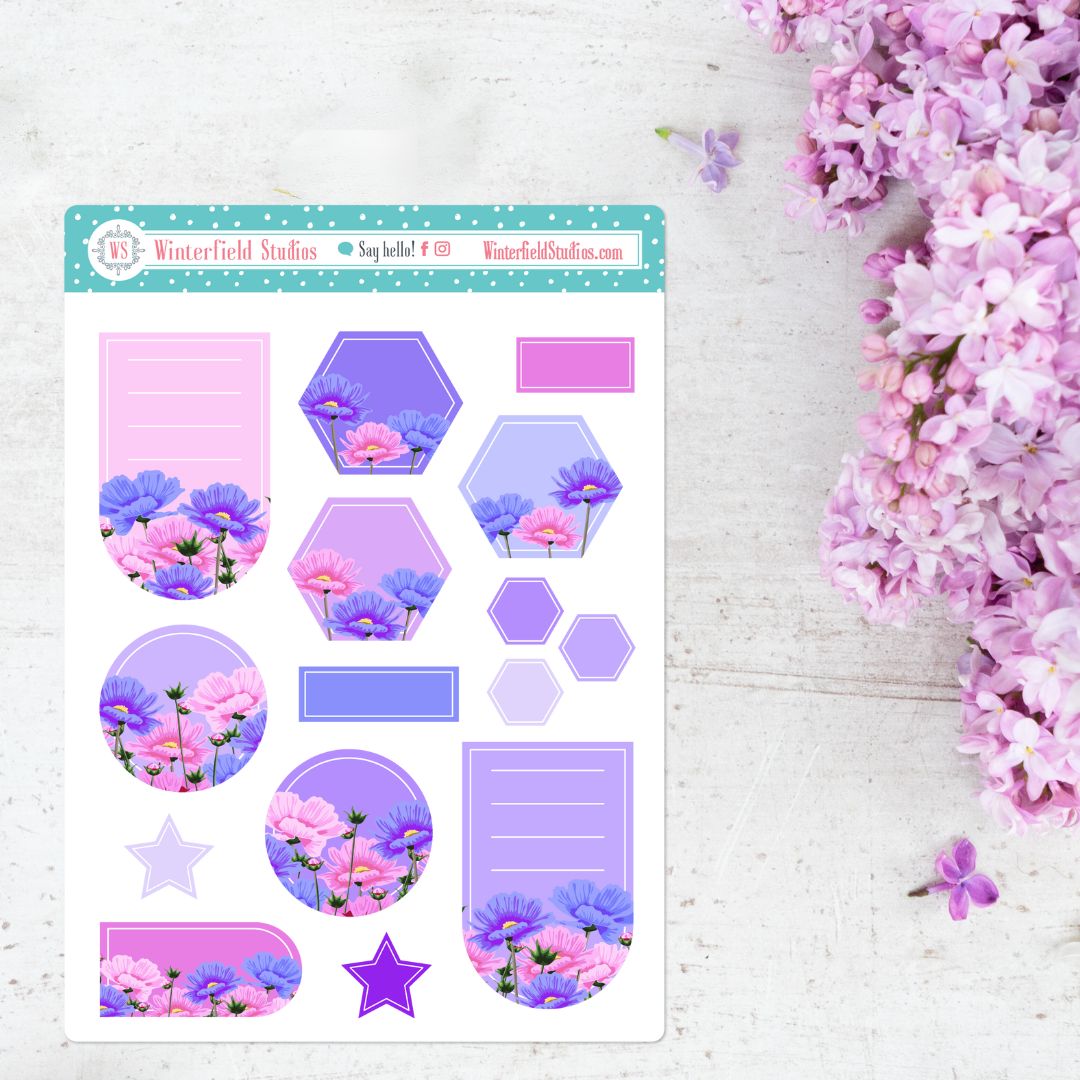 Flower Dots Boho Bullet Journal Sticker Journal Stickers Round Stickers 