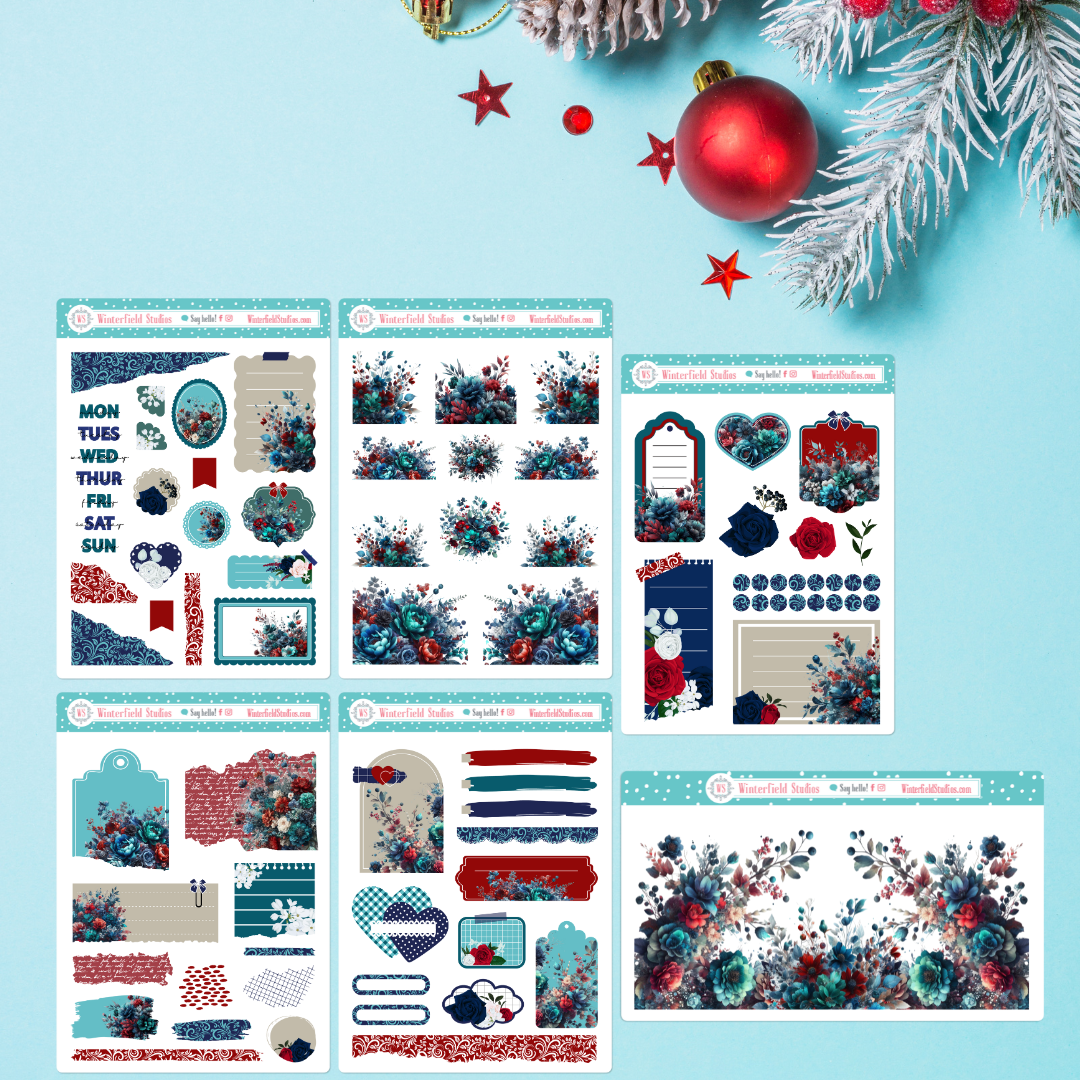 Winter Bullet Journal Sticker Sheet – Swallow Wind Art