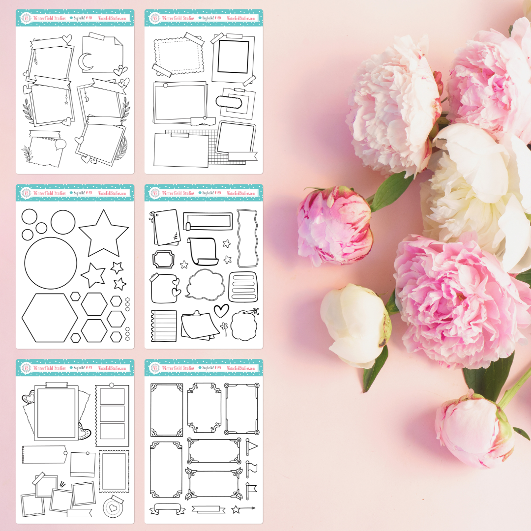Bullet Journal Black & White Functional Stickers Collection 2 ...