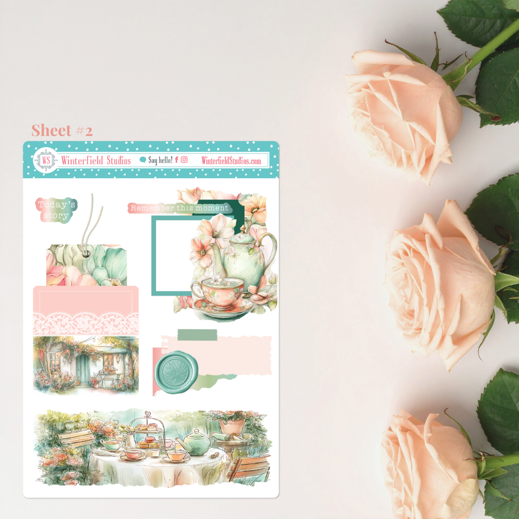 High Tea In Bloom Journaling Sticker Kit – Winterfield Studios