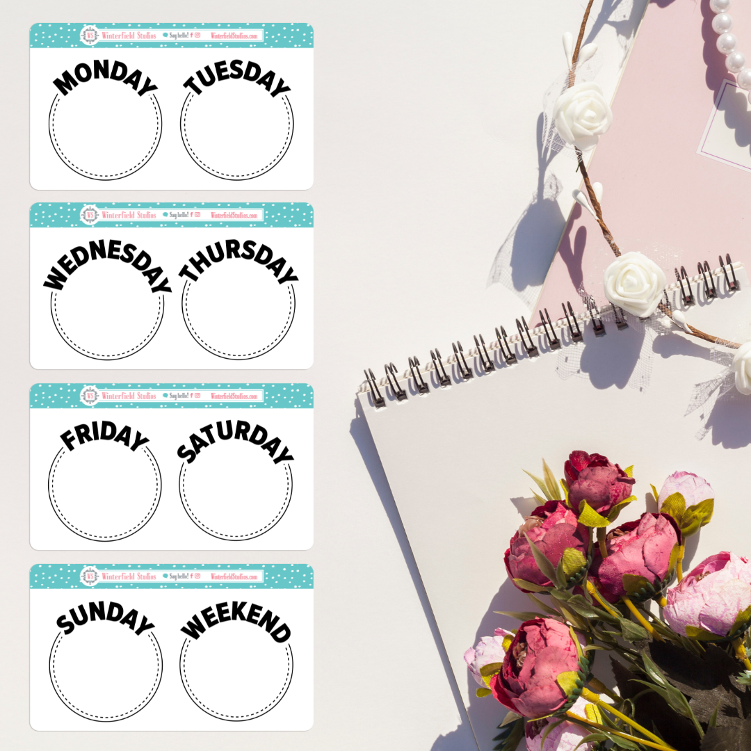 Jumbo Circular Days of the Week Planner, Scrapbook, & Journaling Stick ...