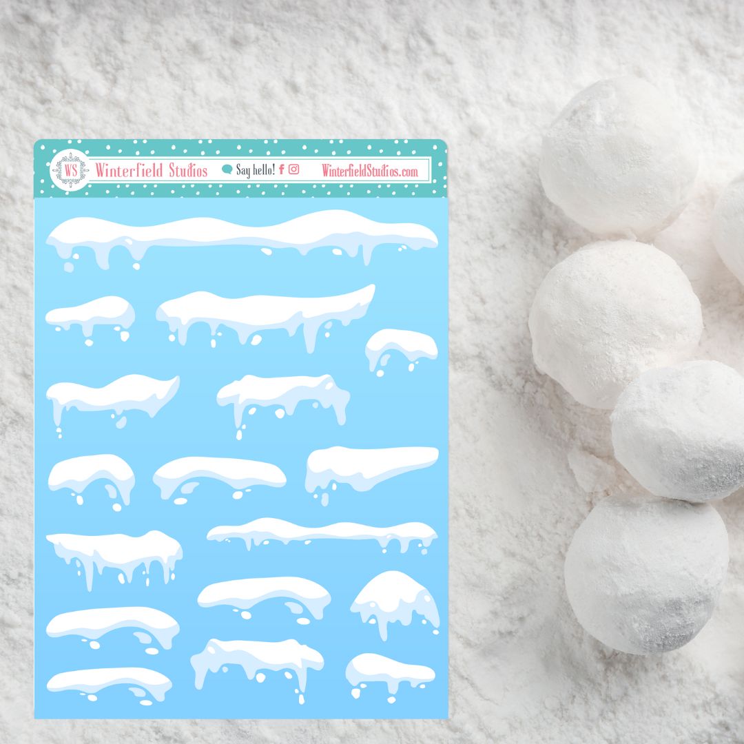 Snowy Ice Cap Art Deco Stickers – Winterfield Studios