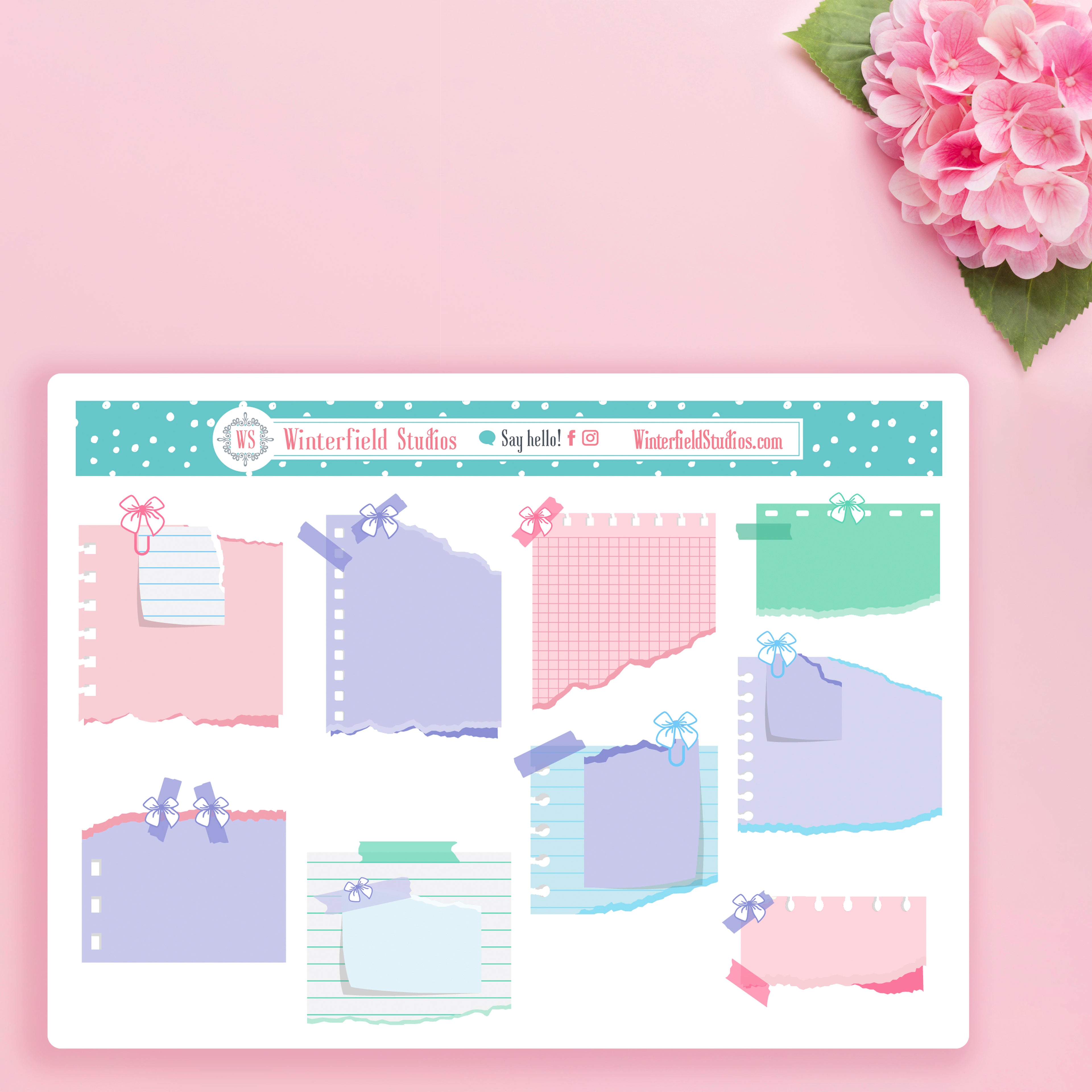Mini Notepad Sticker Mini Sticky Note Stickers for All Planners – Winterfield Studios