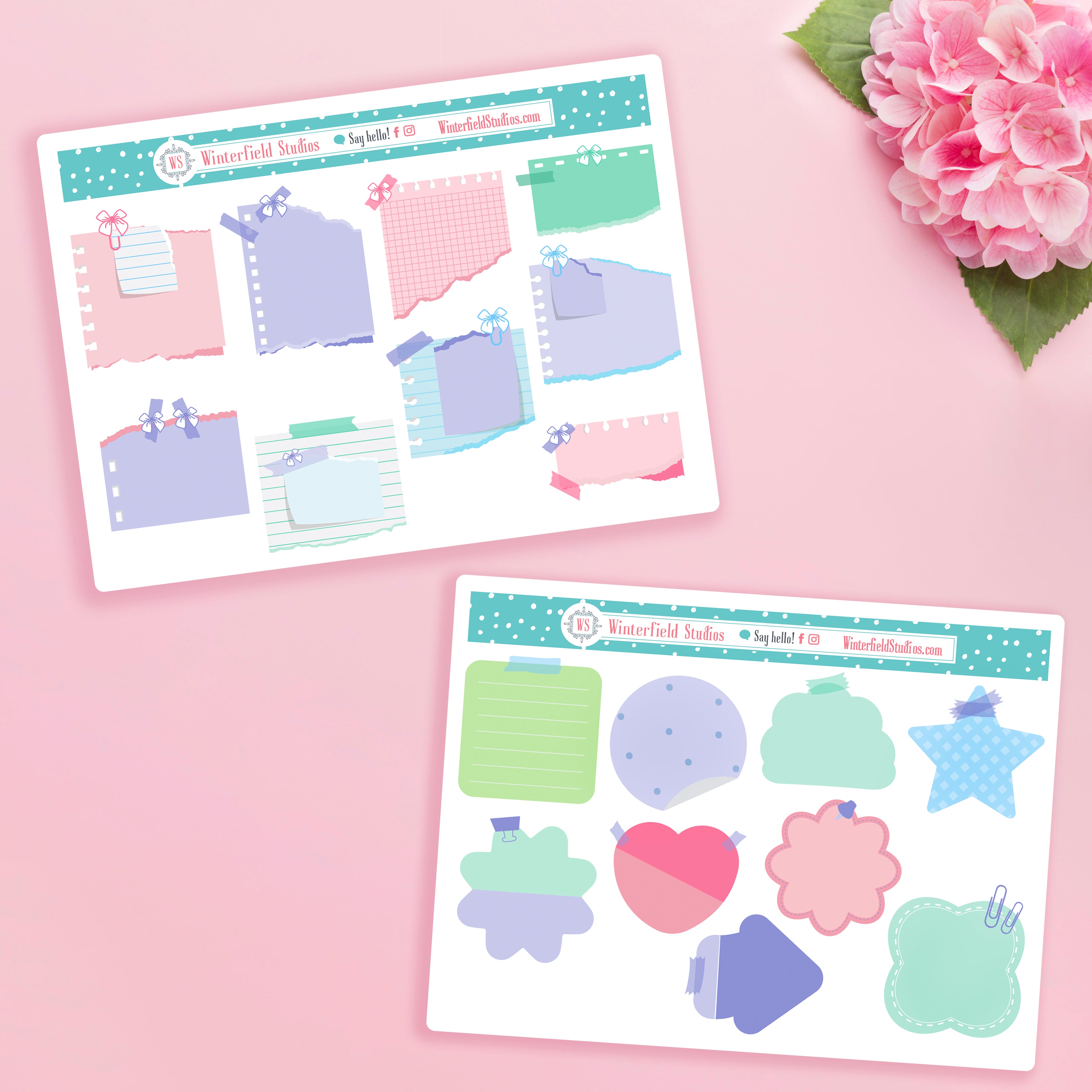 Mini Sticky Note Stickers for All Planners – Winterfield Studios