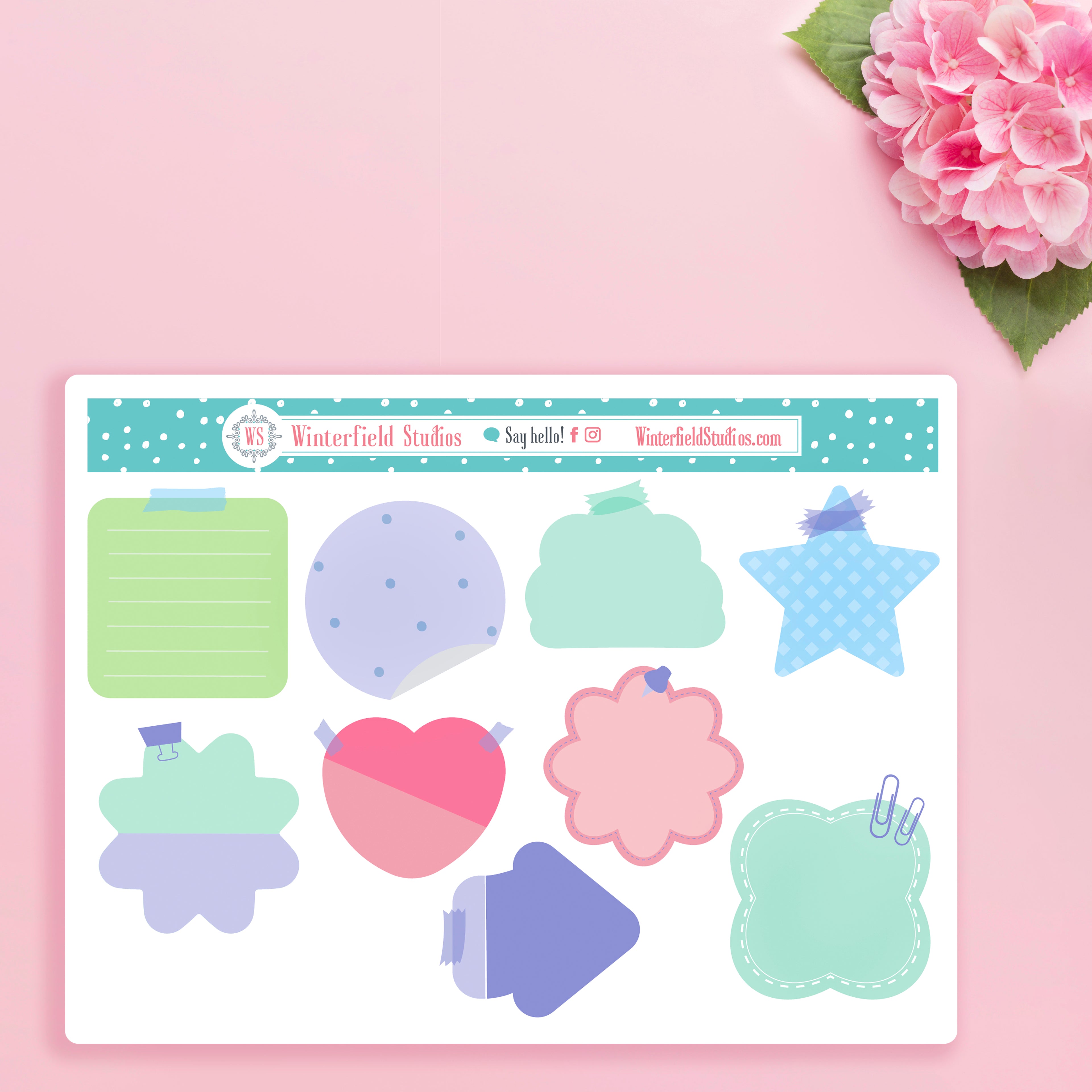 Mini Notepad Sticker Mini Sticky Note Stickers for All Planners – Winterfield Studios