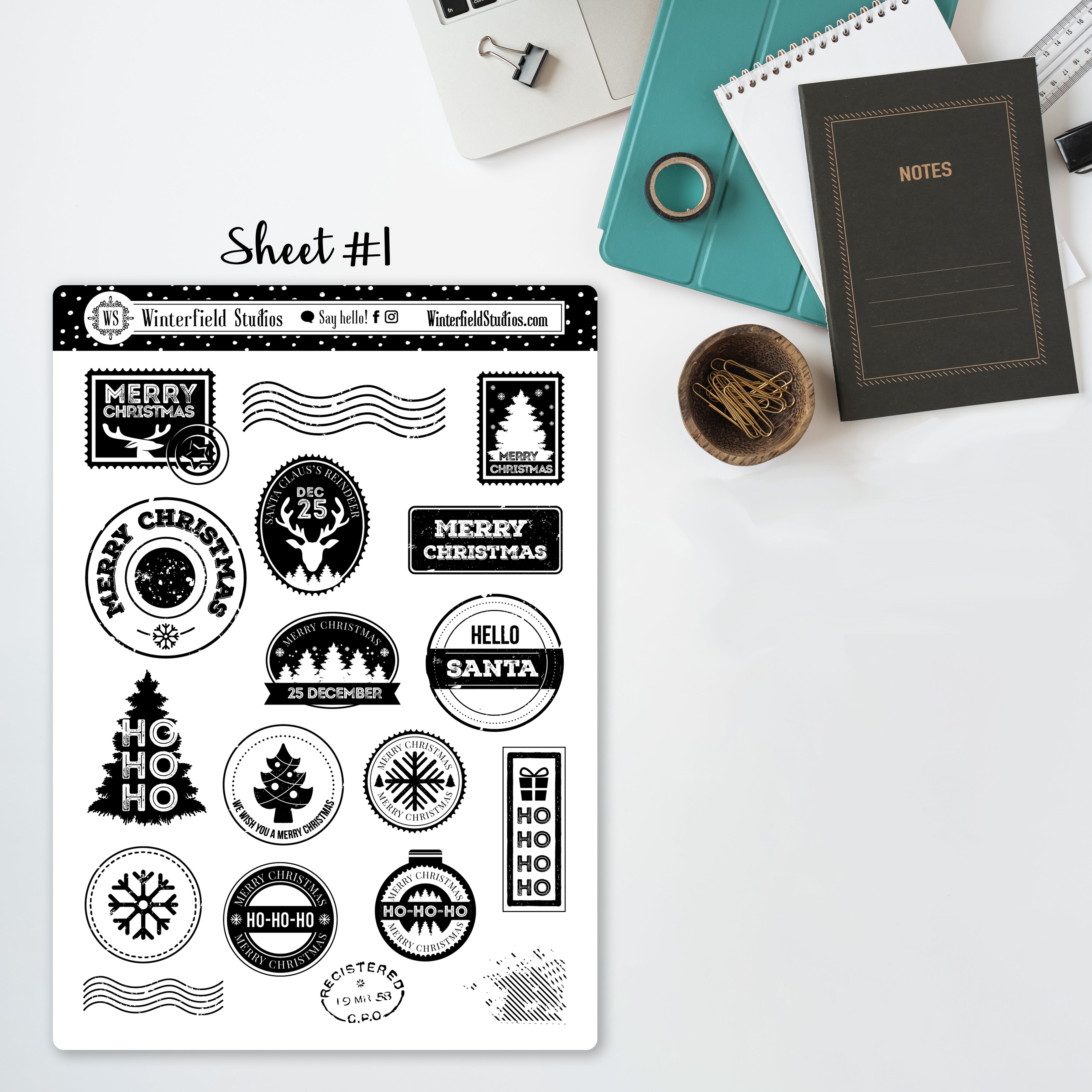 Vintage Stamp Stickers for Bullet Journals & Planners