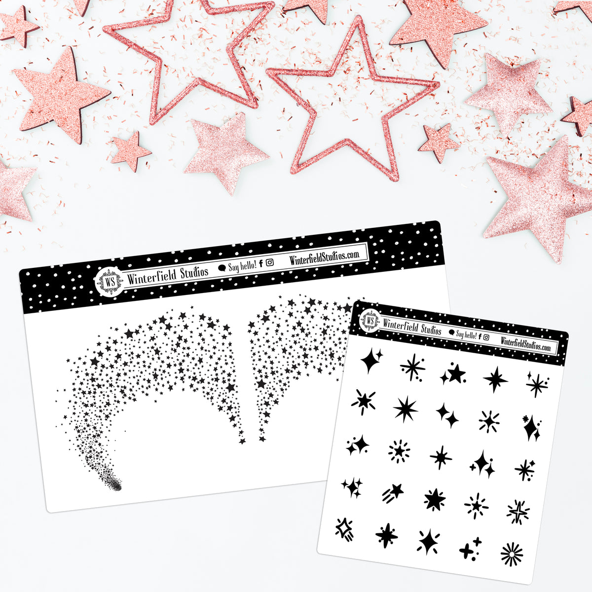 Galaxy Stars & Star Cluster Foiled Stickers – Winterfield Studios