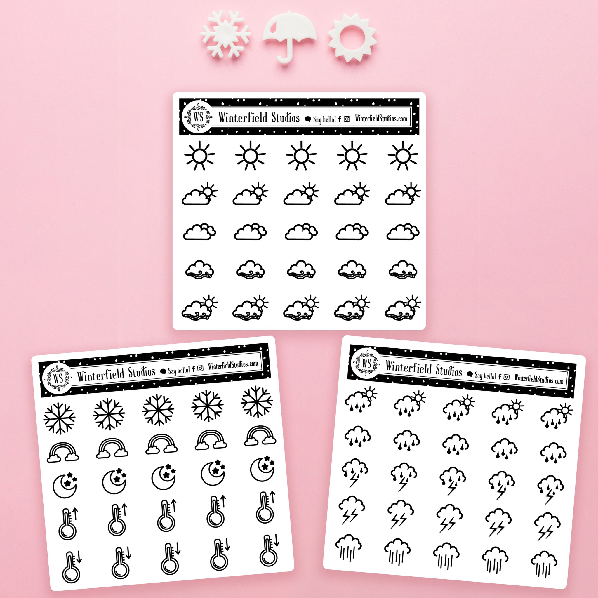 Weather Symbol Stickers