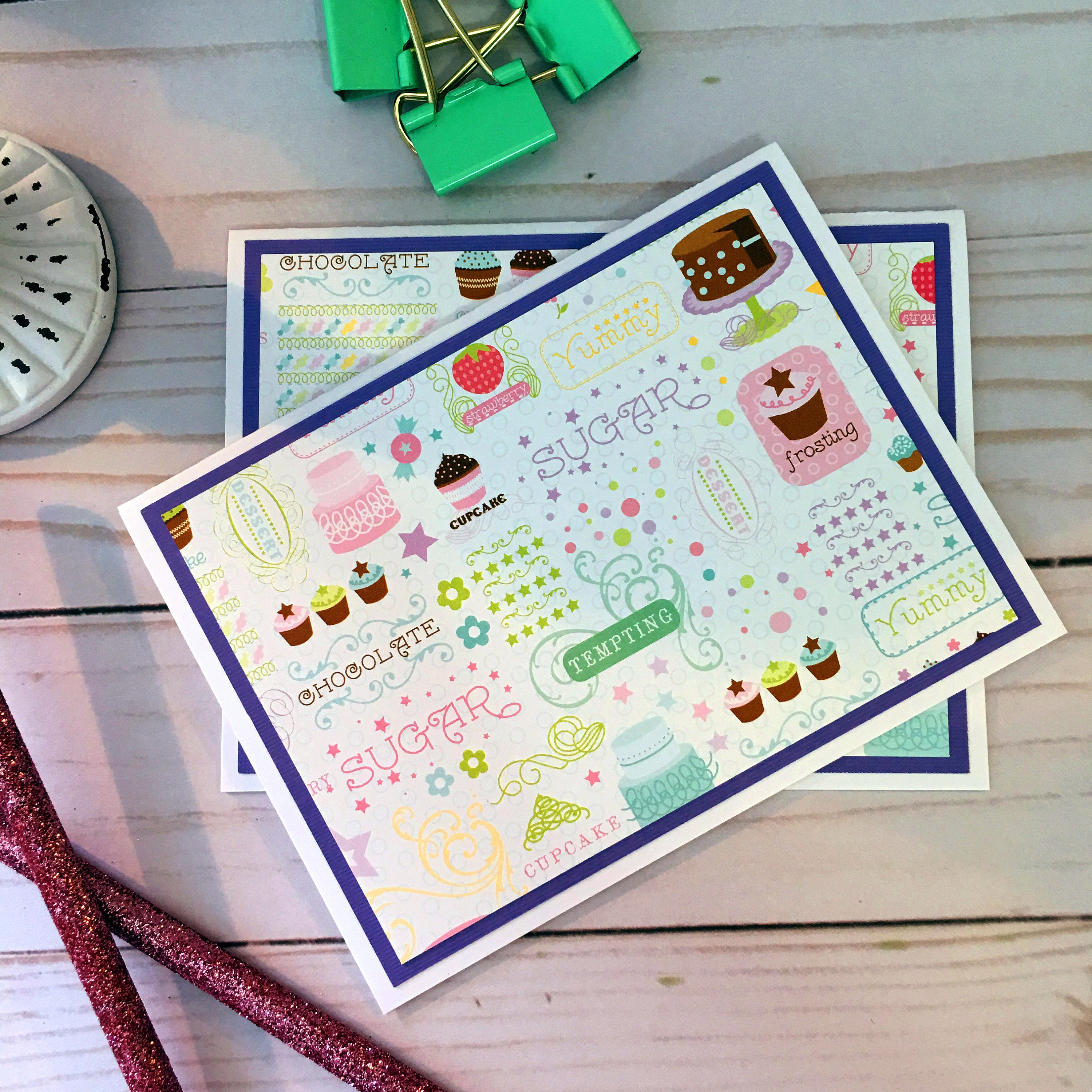 Note Cart Note Cards Set of 4 - Handmade Note Cards & Note Stationary - Note Gre ...