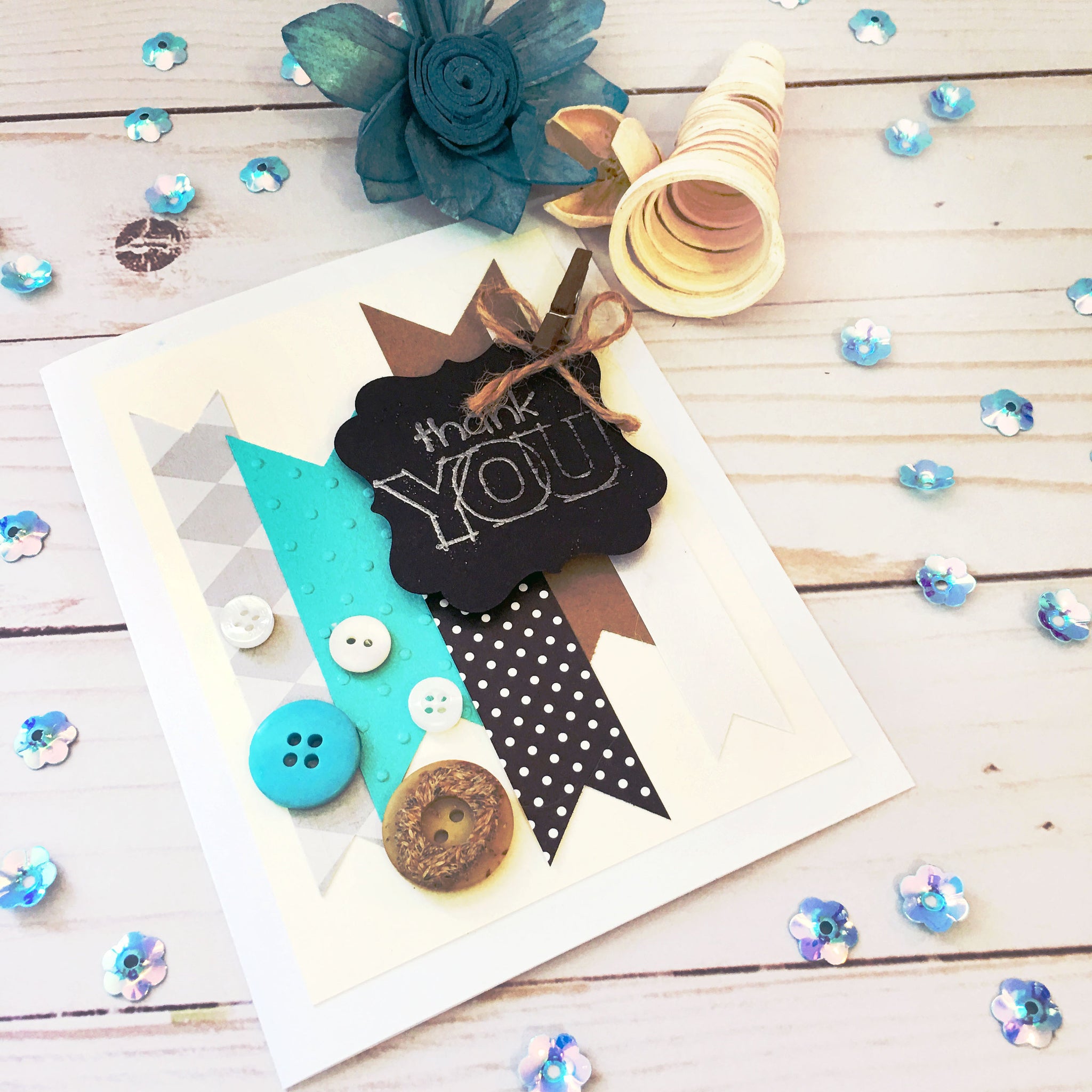 Cool Thank You Card for Friend - Thank You Card - Handmade