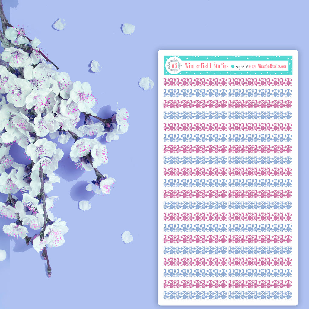 Cherry Blossom Bliss Sticker Kit - Spring Planner Sticker Kit -  Scrapbook Scene Stickers - Fits Erin Condren, Happy Planner
