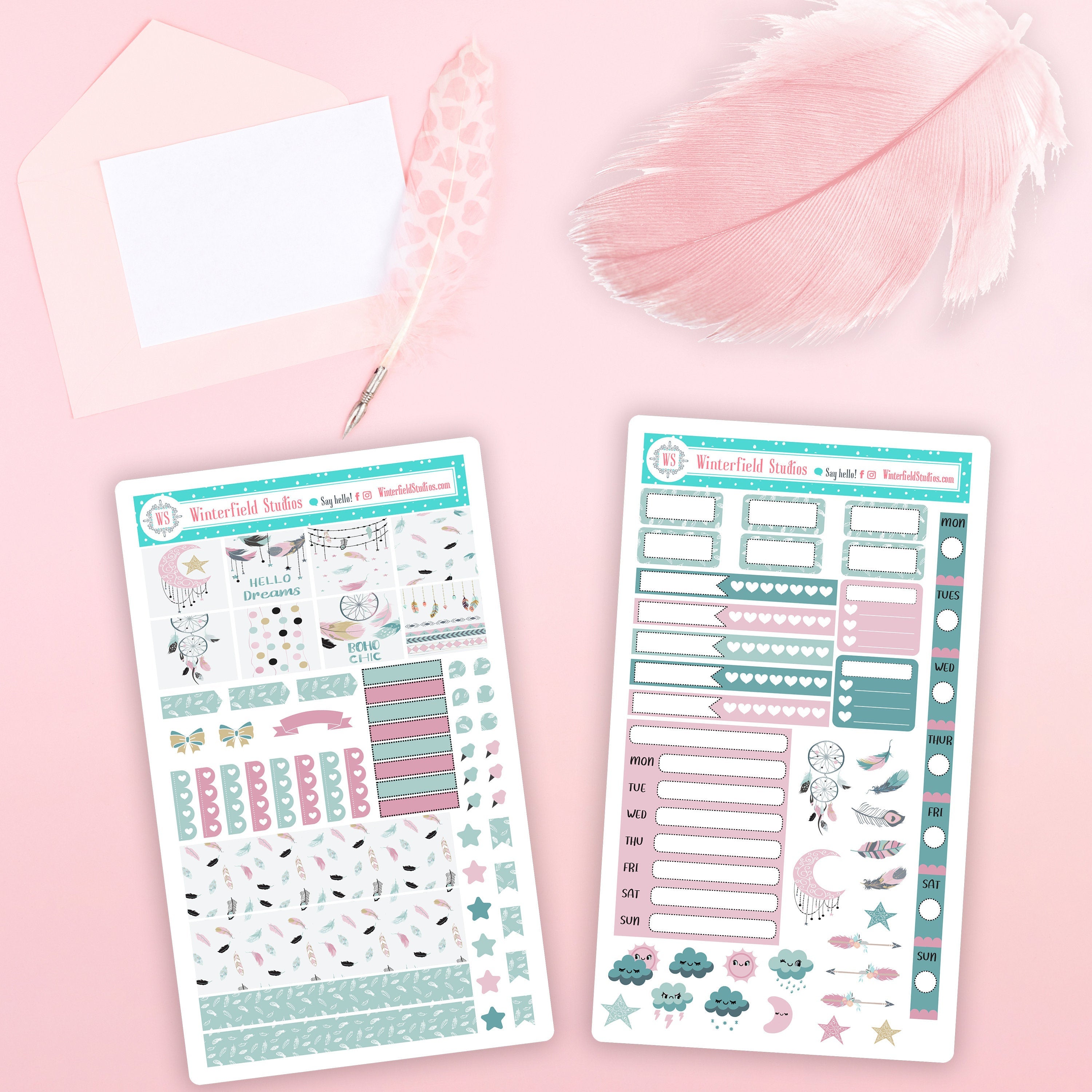 A Feather For All Seasons Hobonichi Sticker Kit - Planner Stickers –  Winterfield Studios