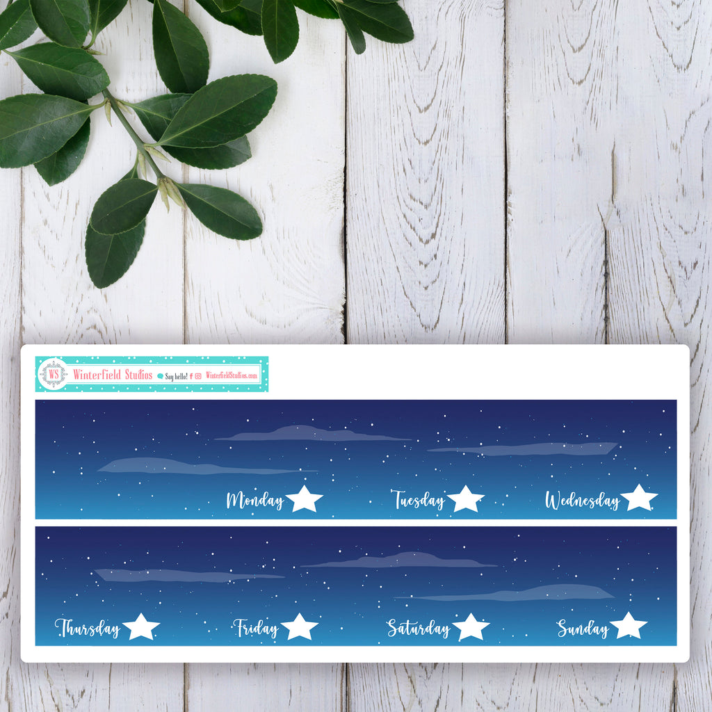 Camping Under the Stars Planner Sticker Kit - Fits Vertical Planners