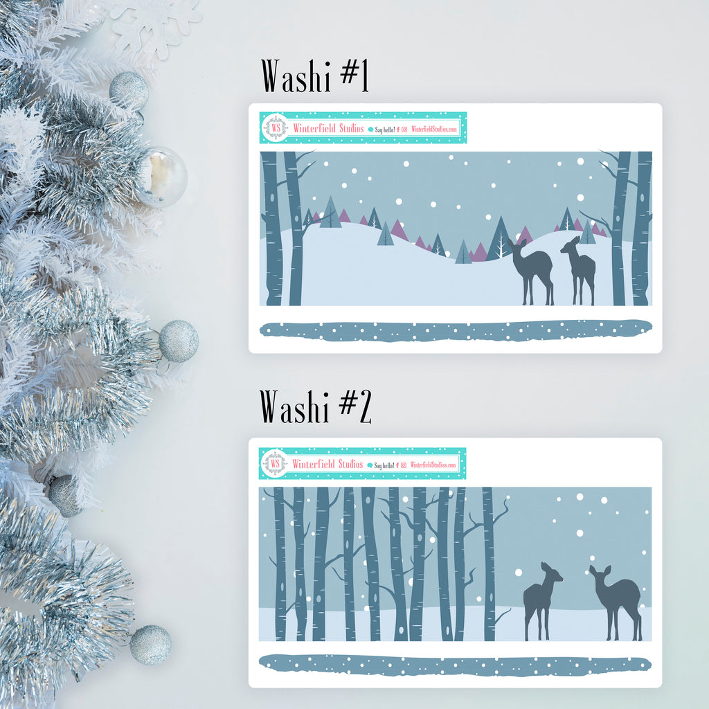 All Is Calm Winter Planner Scene Sticker Kit - Christmas Stickers -  Fits Vertical Planners