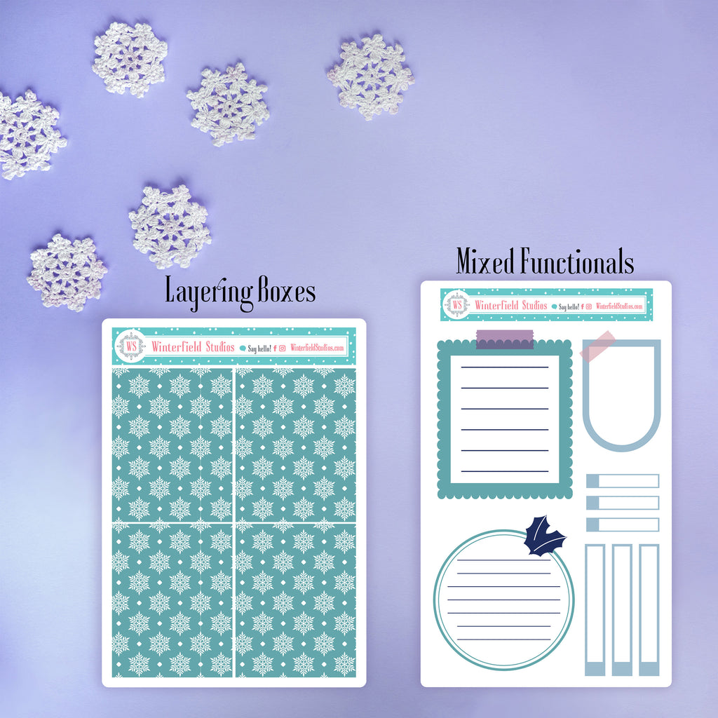 Whimsical Winter Flurry - Winter Planner Stickers - Fits Most Planners