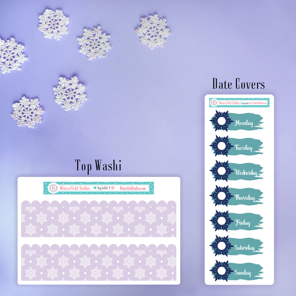 Whimsical Winter Flurry - Winter Planner Stickers - Fits Most Planners