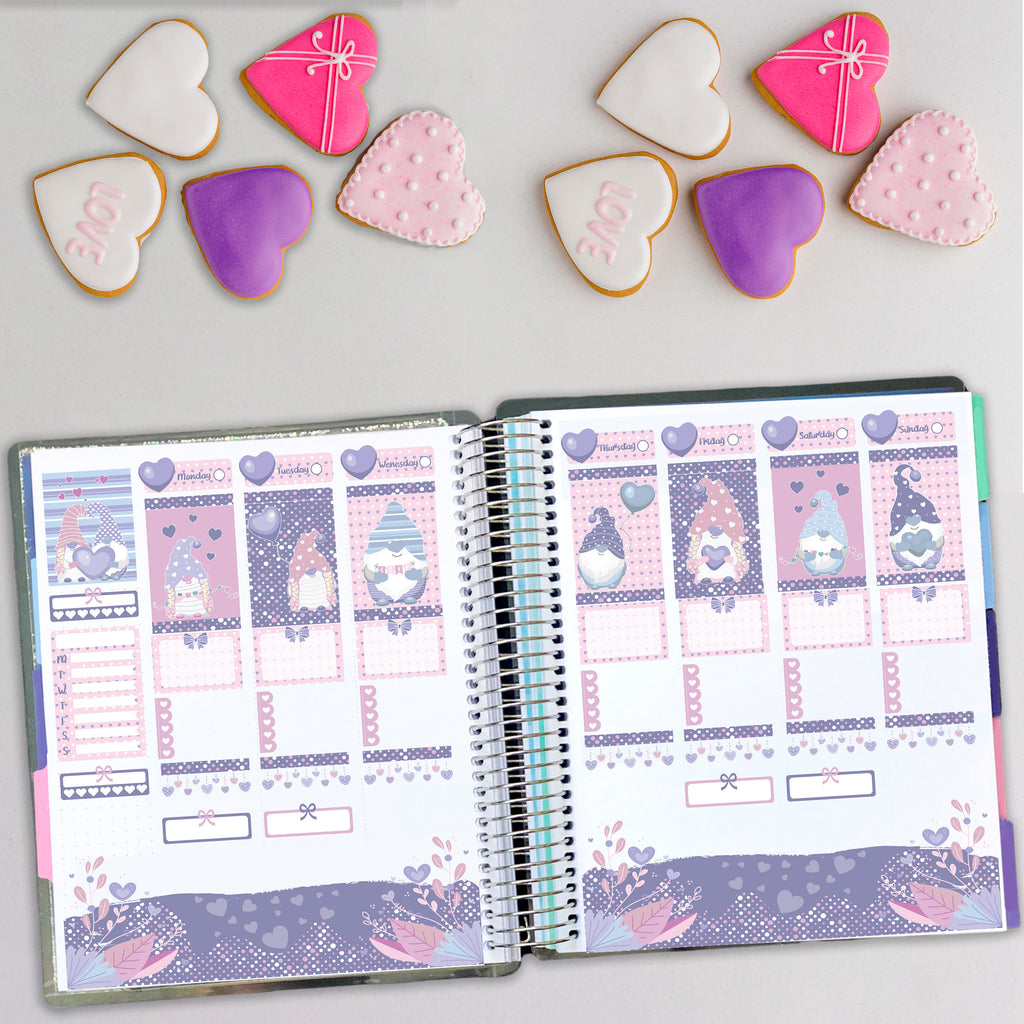 I Gnome You&#39;ll Be My Valentine - Love Stickers - Fits Most Planners