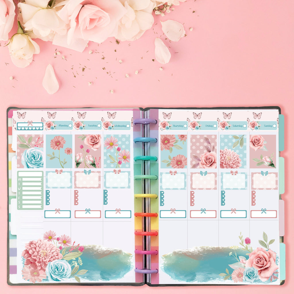 The Untouched Garden Weekly Sticker Kit - Fits Vertical Planners