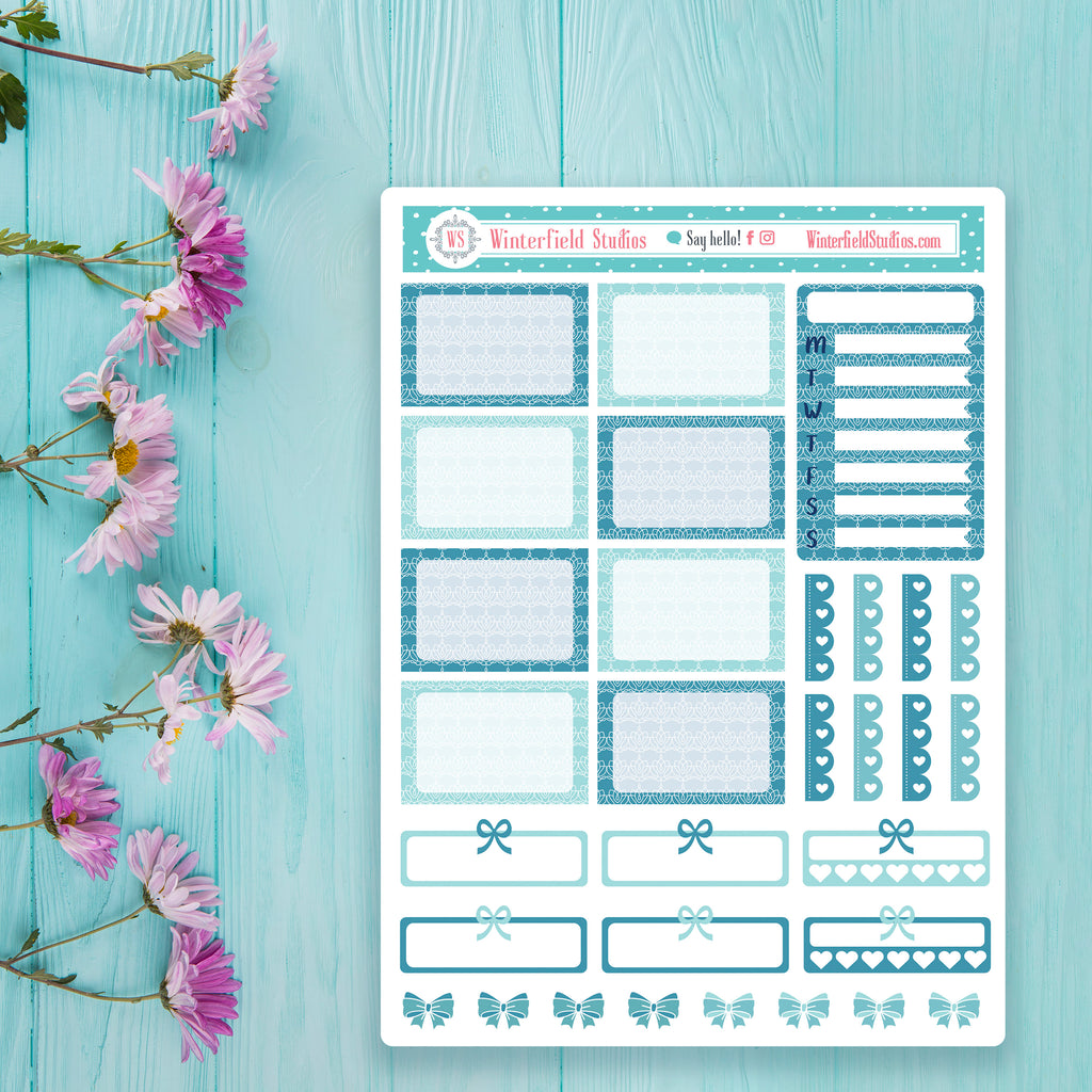 Spring Floral Harmony Weekly Sticker Kit - Fits Vertical Planners