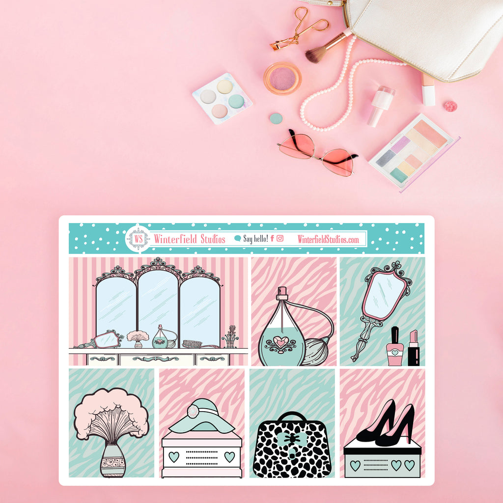 Glam Girls Weekly Planner Sticker Kit - Fits Vertical Planners